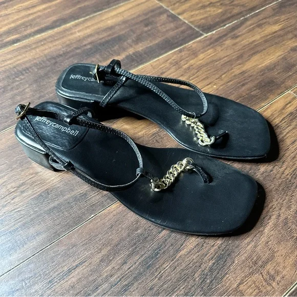 Jeffrey Campbell Chain Heeled Sandals - Picture 2 of 8